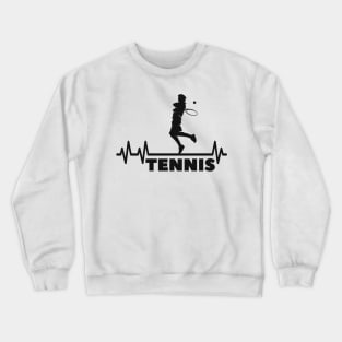 Heartbeat Tennis Pulse Tennis Player Athlete Crewneck Sweatshirt